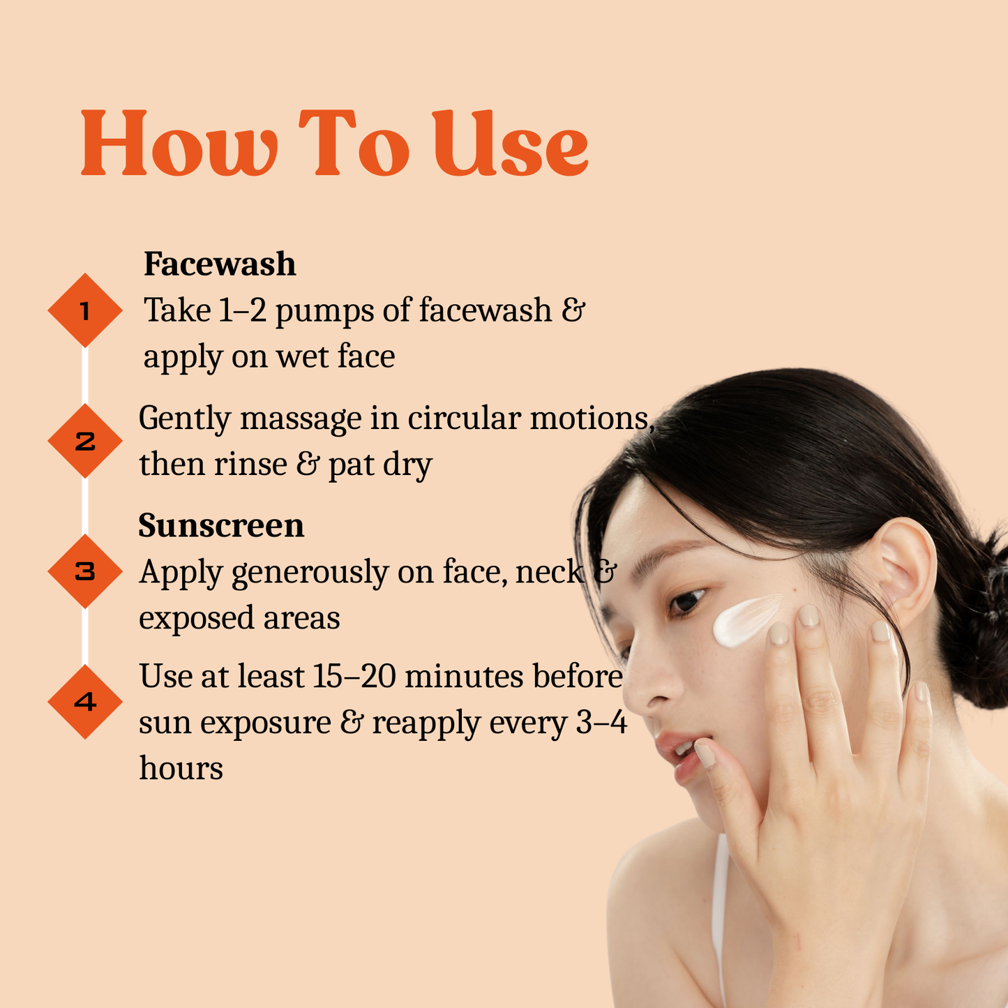 Sunscreen + face wash