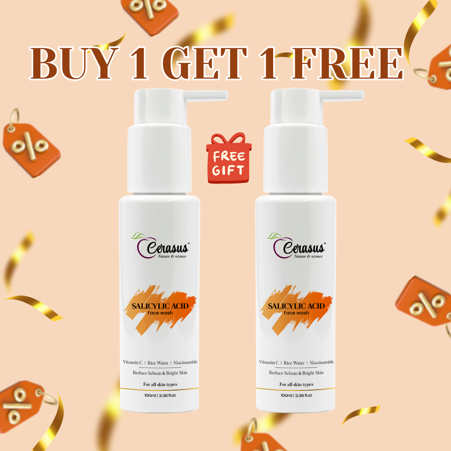 Salicylic Acid Face Wash — 100ml | Cerasus Nature & Science