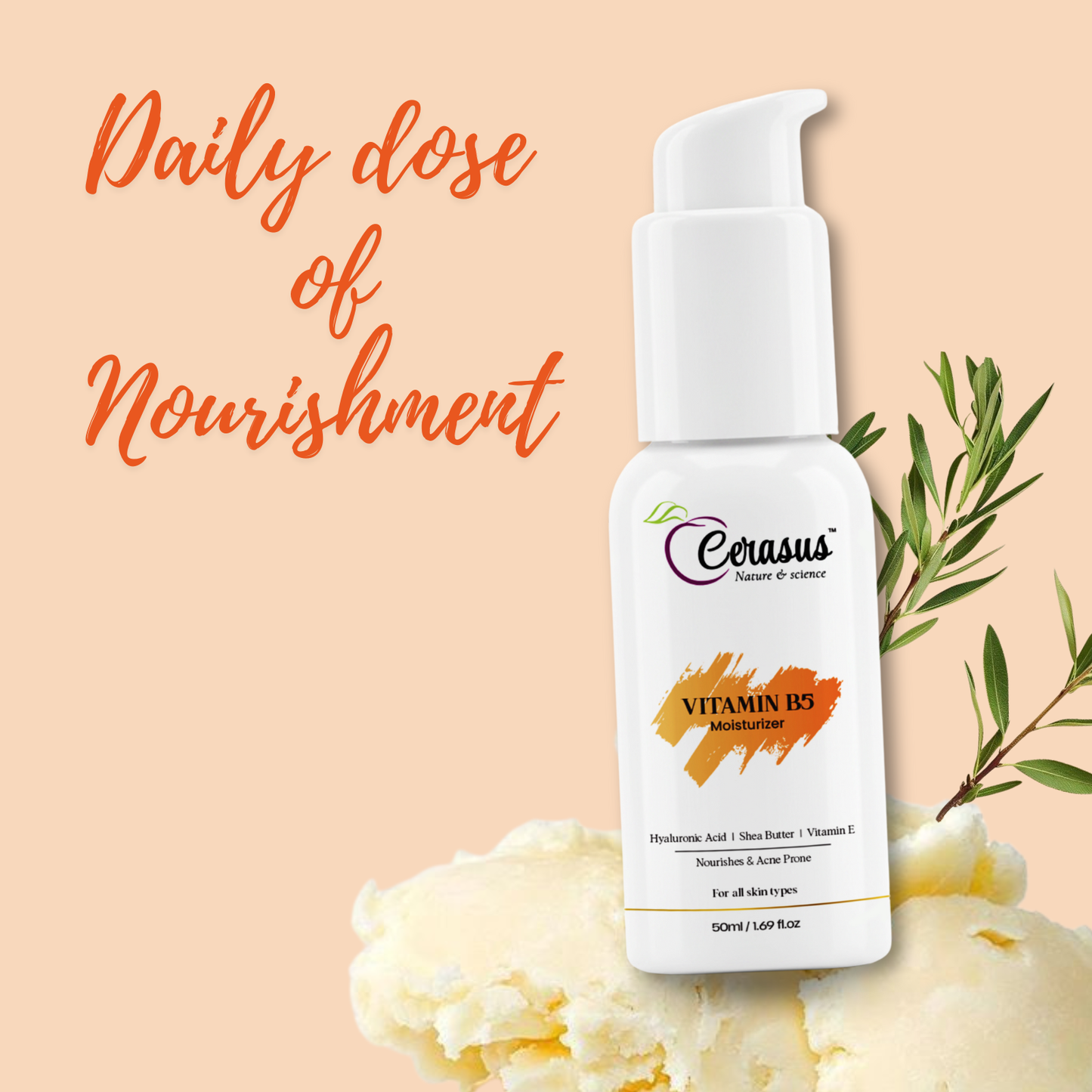 Hydrating Moisturizer Cream — 50ml | Cerasus Nature & Science