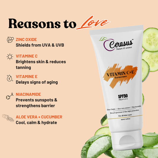 Broad Spectrum Sunscreen SPF 50 PA++++ — 50ml | Cerasus Nature & Science