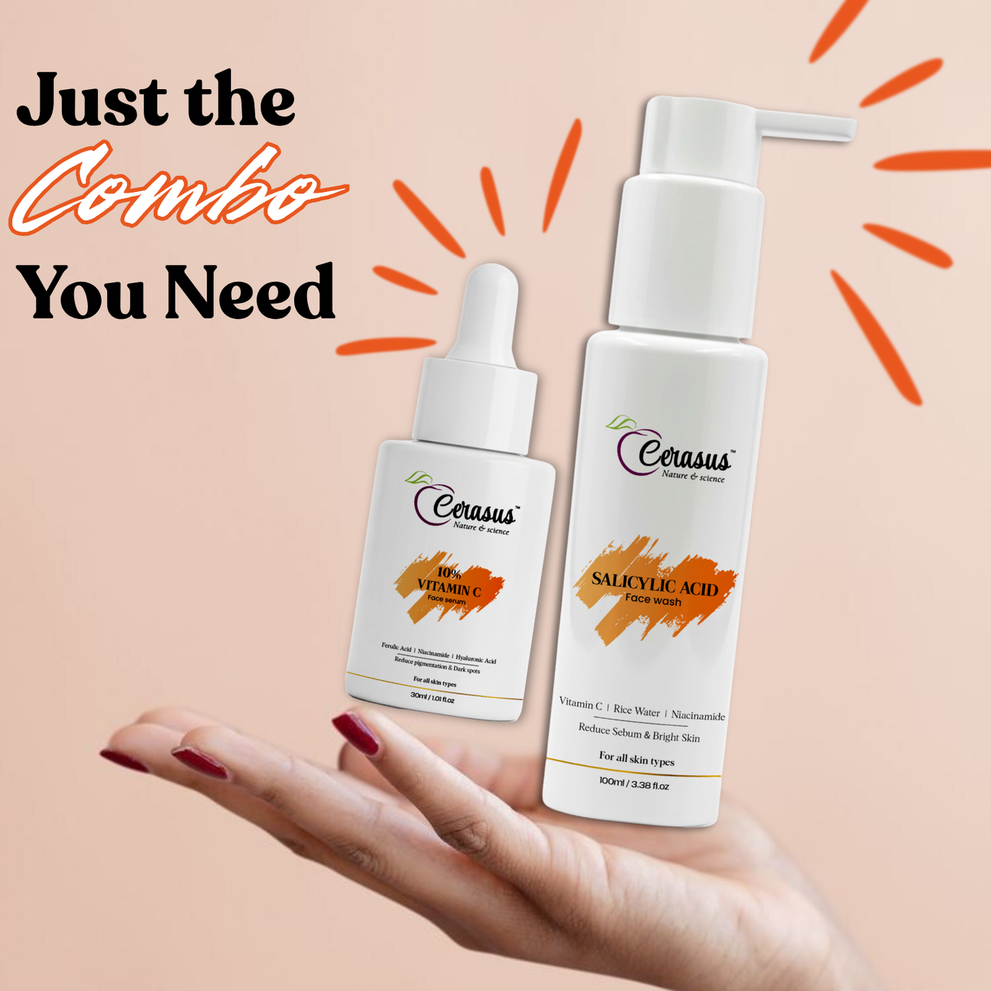 Face wash and serum combo