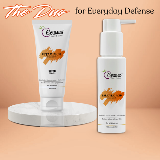 Sunscreen + face wash combo