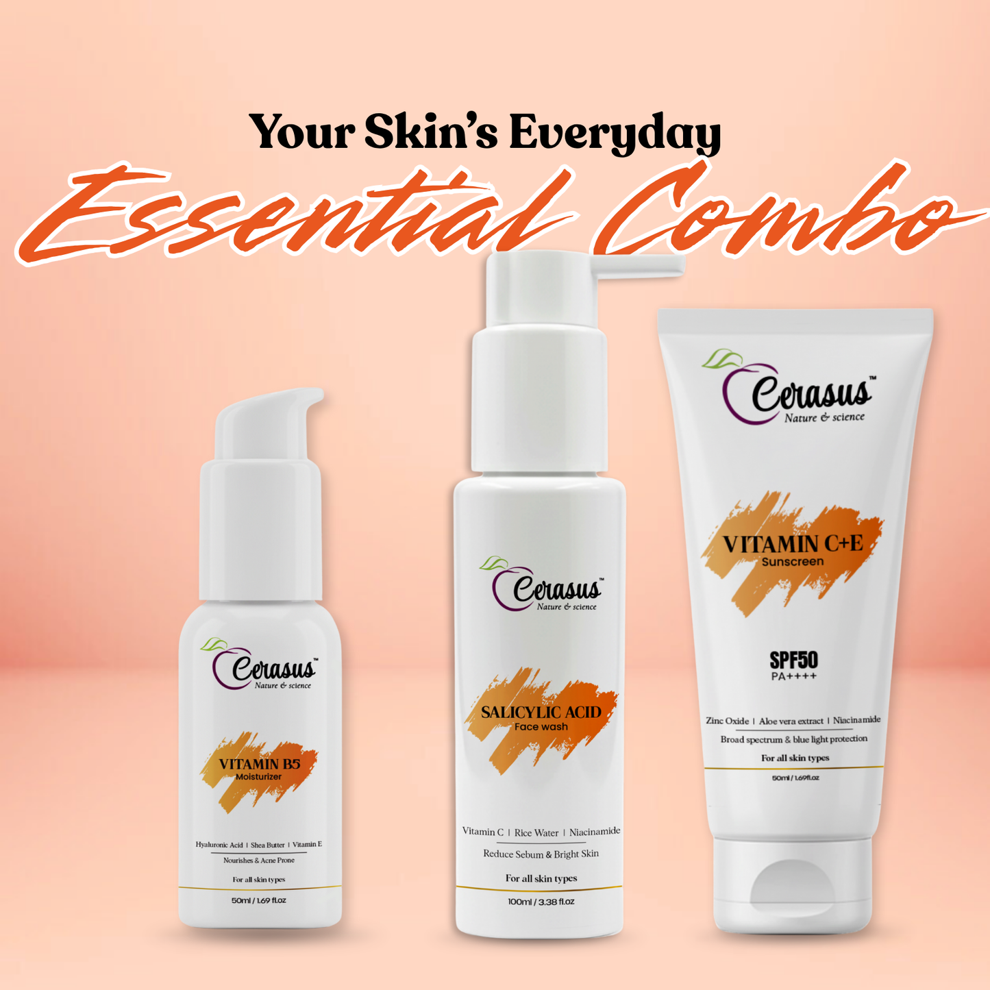 Moisturizers+Facewash+Sunscreen